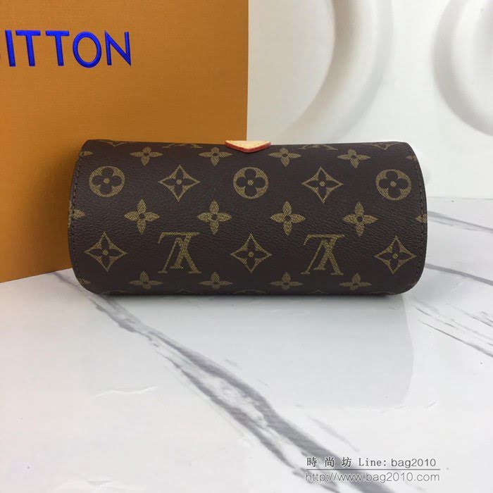 路易威登LV腕表盒 頂級原單 Eclipse Monogram帆布 3枚裝 腕表盒 皮質系帶 銀色金屬搭扣 套盒  ydh2661